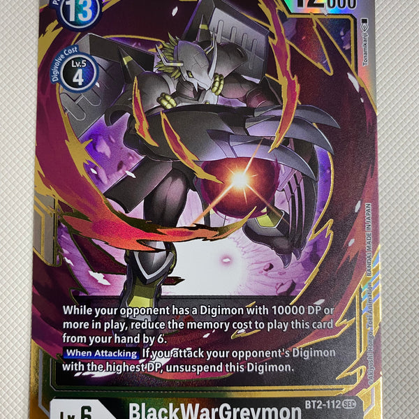 Digimon BlackWarGreymon BT2-112 Holo Near Mint