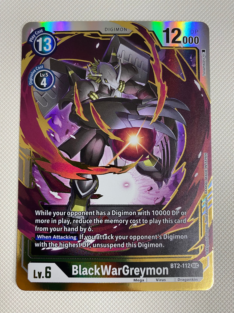 Digimon BlackWarGreymon  BT2-112 Holo Near Mint