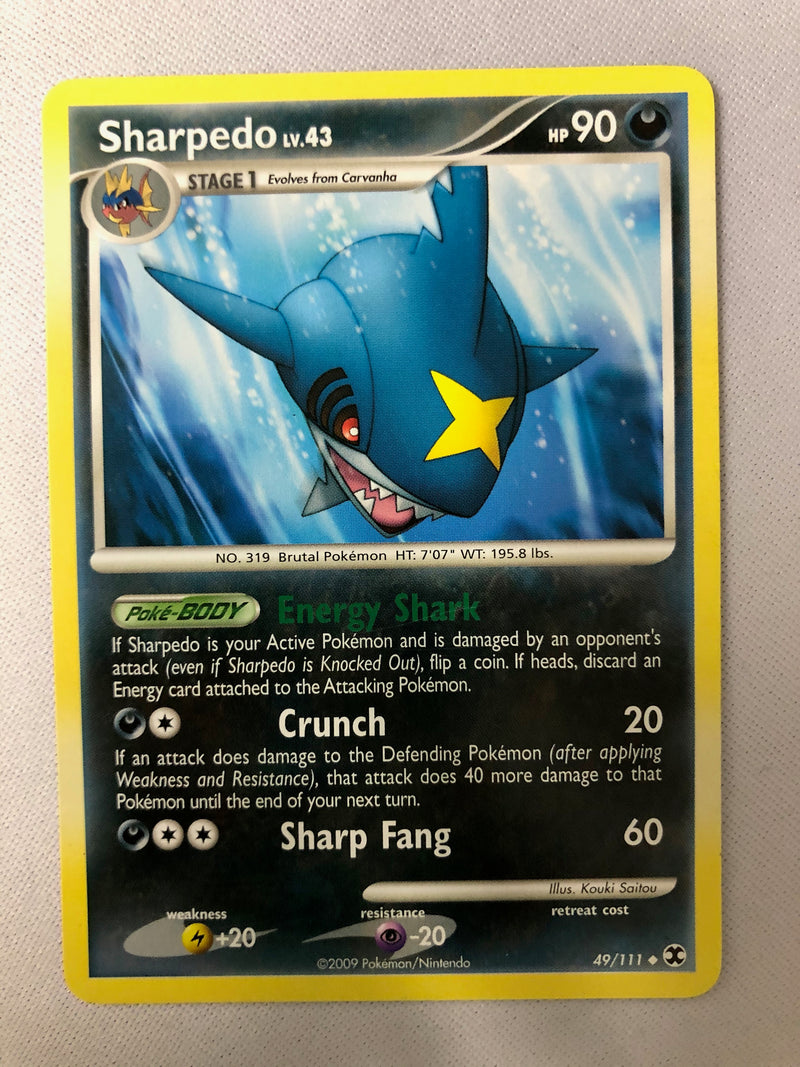Sharpedo 49/111 Platinum Rising Rivals Non Holo Uncommon Pokemon Card NM