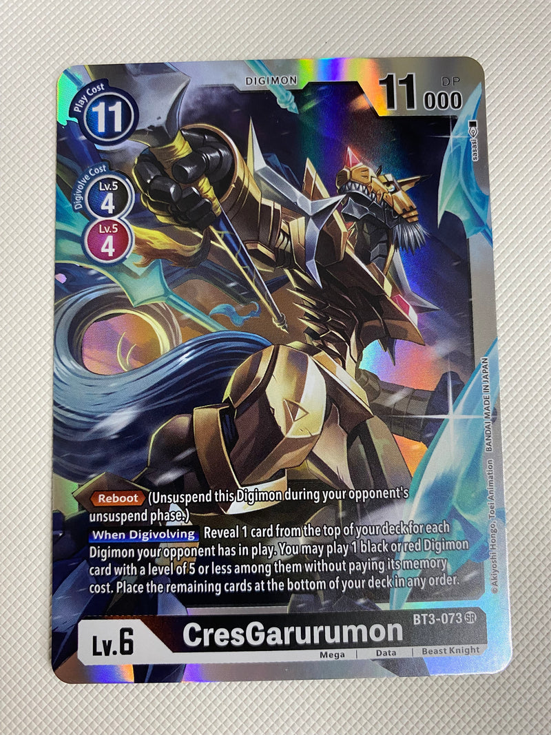 Digimon CresGarurumon BT3-073 Super Rare Holo Near Mint