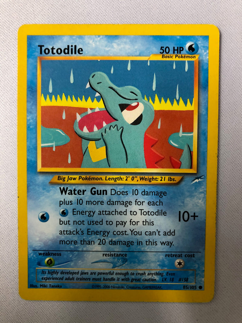Totodile  85/105 Common Non Holo Pokemon Card Near Mint