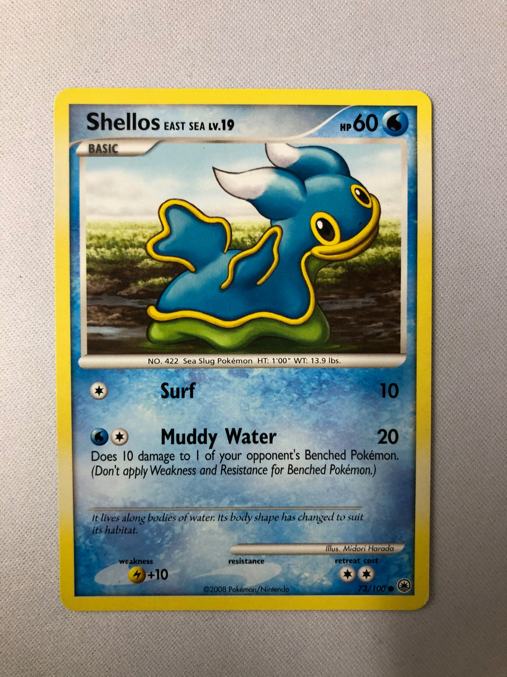 Shellos East Sea LV.19 73/100 Majestic Dawn Common Pokemon Card NM