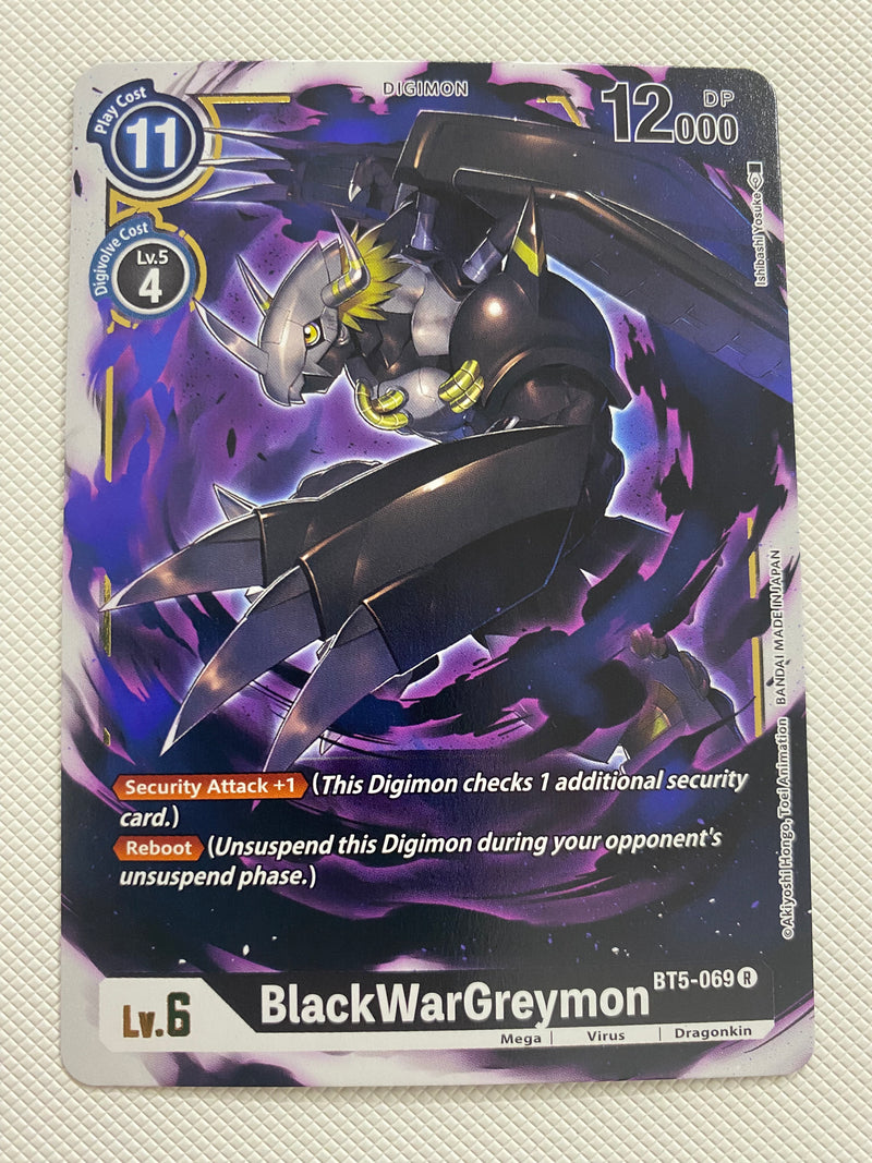 Digimon  BlackWarGreymon BT5-069 Battle of Omni Rare  Near Mint