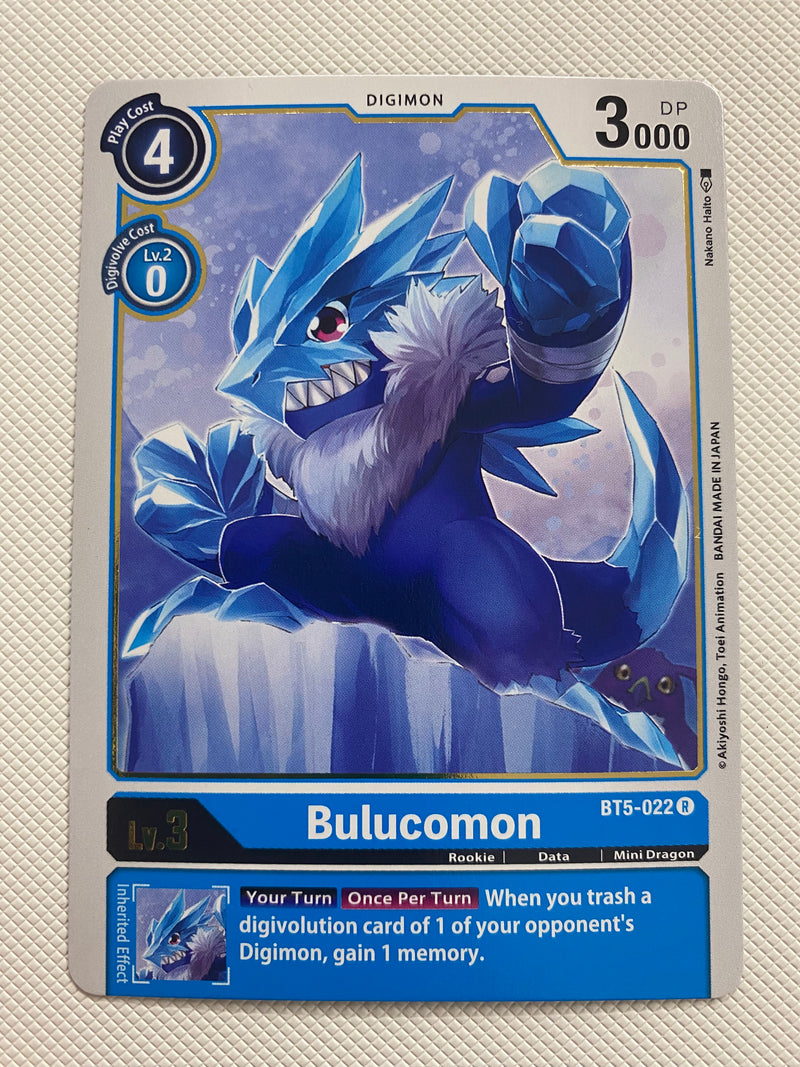 Digimon Bulucomon  BT5-022 Rare Near Mint