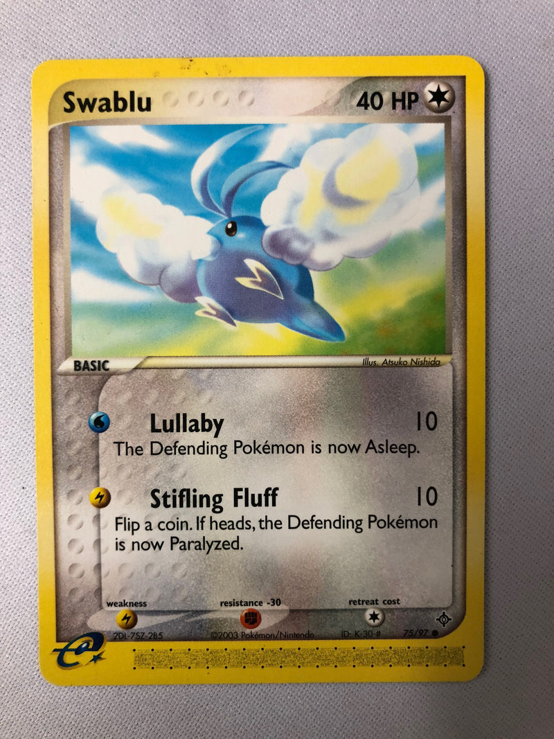 Swablu 75/97 Dragon Set Non Holo Common Pokemon Card NM
