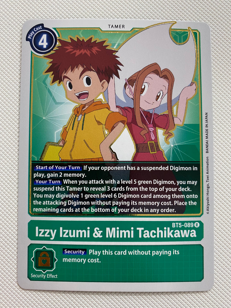 Digimon Izzy Izumi & Mimi Tachikawa BT5-089 Rare Near Mint