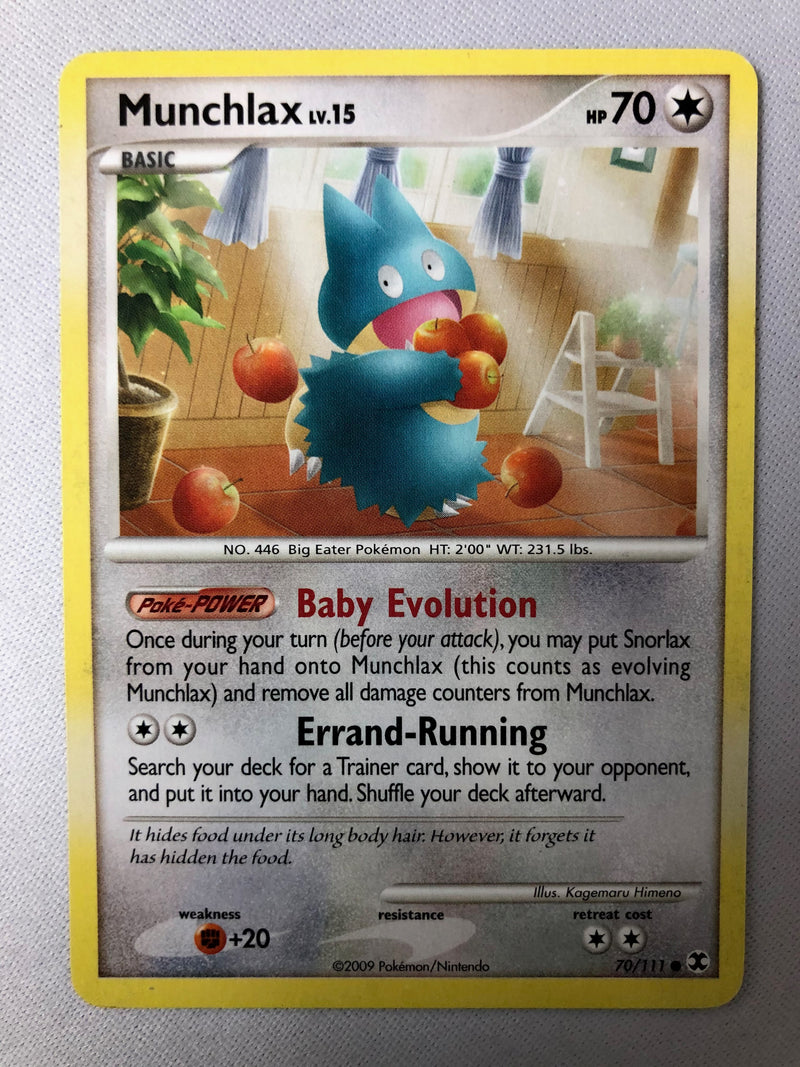 Munchlax Lv.15 70/111 Rising Rivals Common Pokemon Card NM