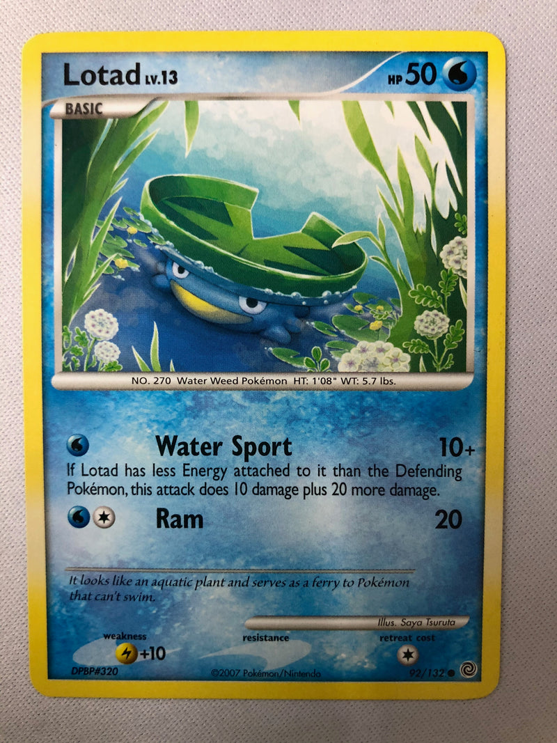 Lotad LV.13 92/132 Secret Wonders Common Pokemon Card NM
