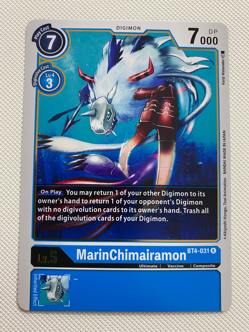 Digimon MarinChimairamon BT4-031 Rera Near Mint