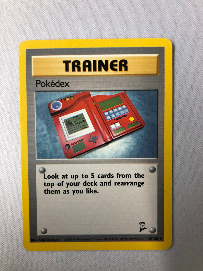 Trainer Pokedex 115/130 Base Set 2 Uncommon Pokemon Card NM