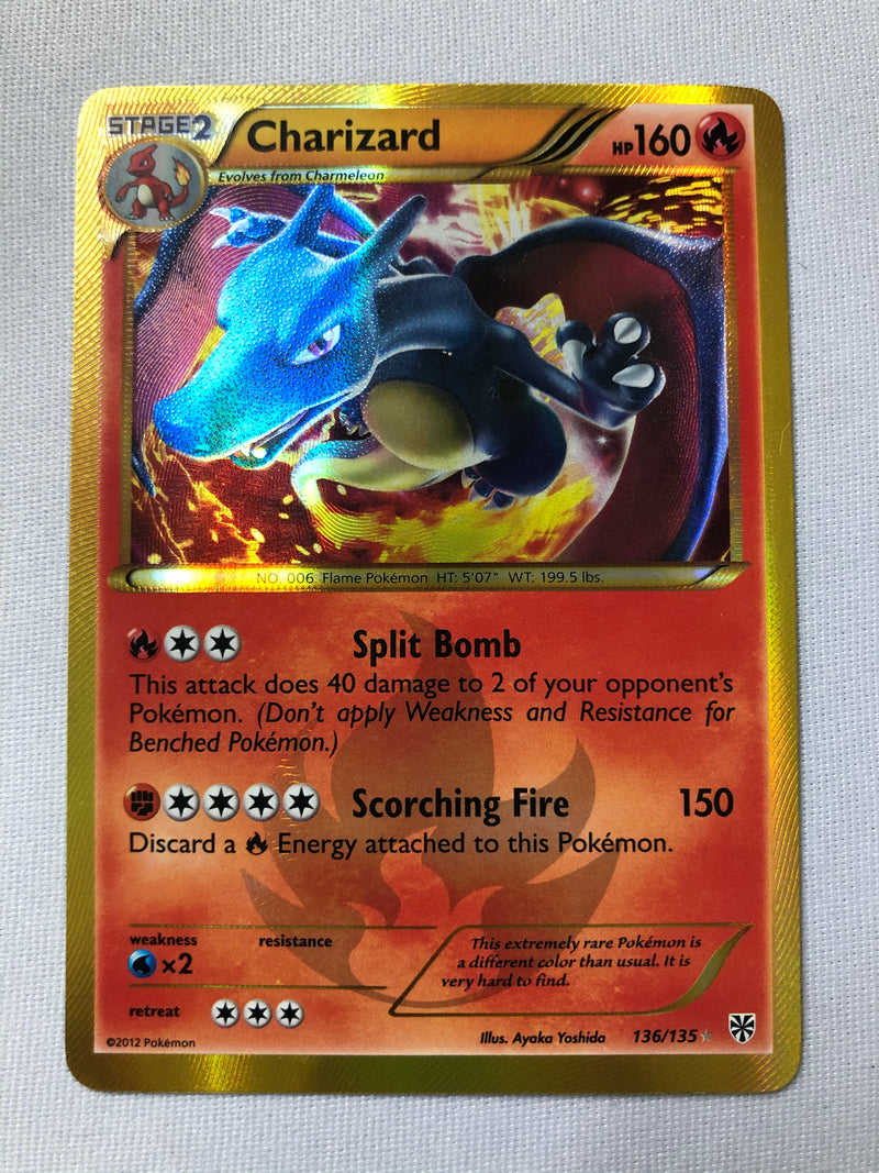 Charizard 136/135 Plasma Storm Holo Rare Pokemon Card Near Mint