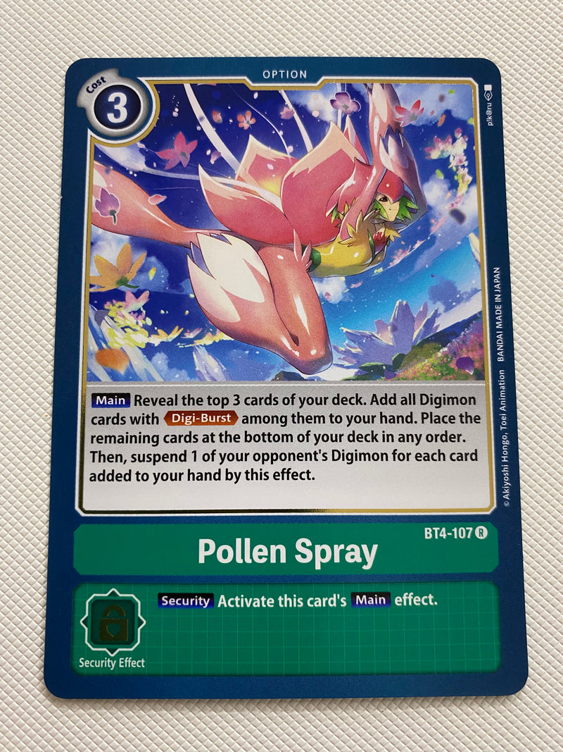 Digimon Pollen Spray BT4-107 Rare Near Mint
