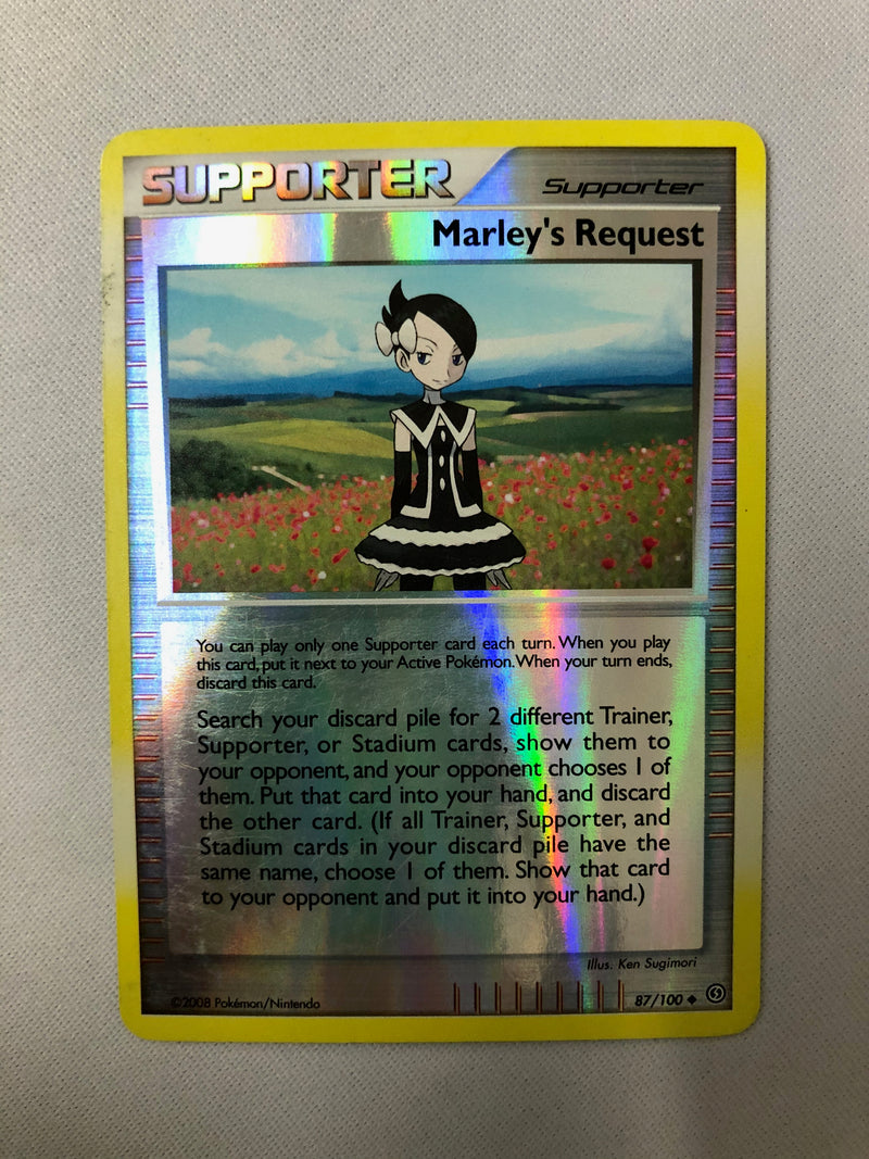 Trainer Marley's Request 87/100 Stormfront Reverse Holo Uncommon Pokemon Card NM