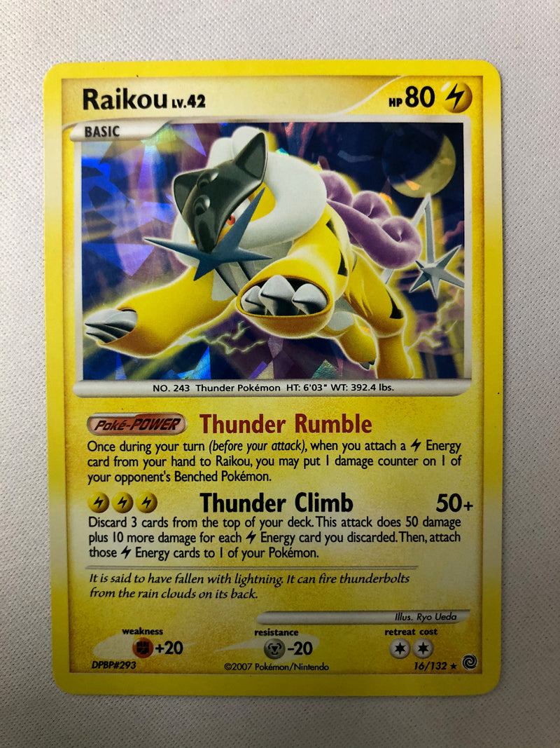 Raikou LV.42 16/132 Secret Wonders Holo Rare Pokemon Card NM Raikou LV.42 16/132 Secret Wonders Holo Rare Pokemon Card NM