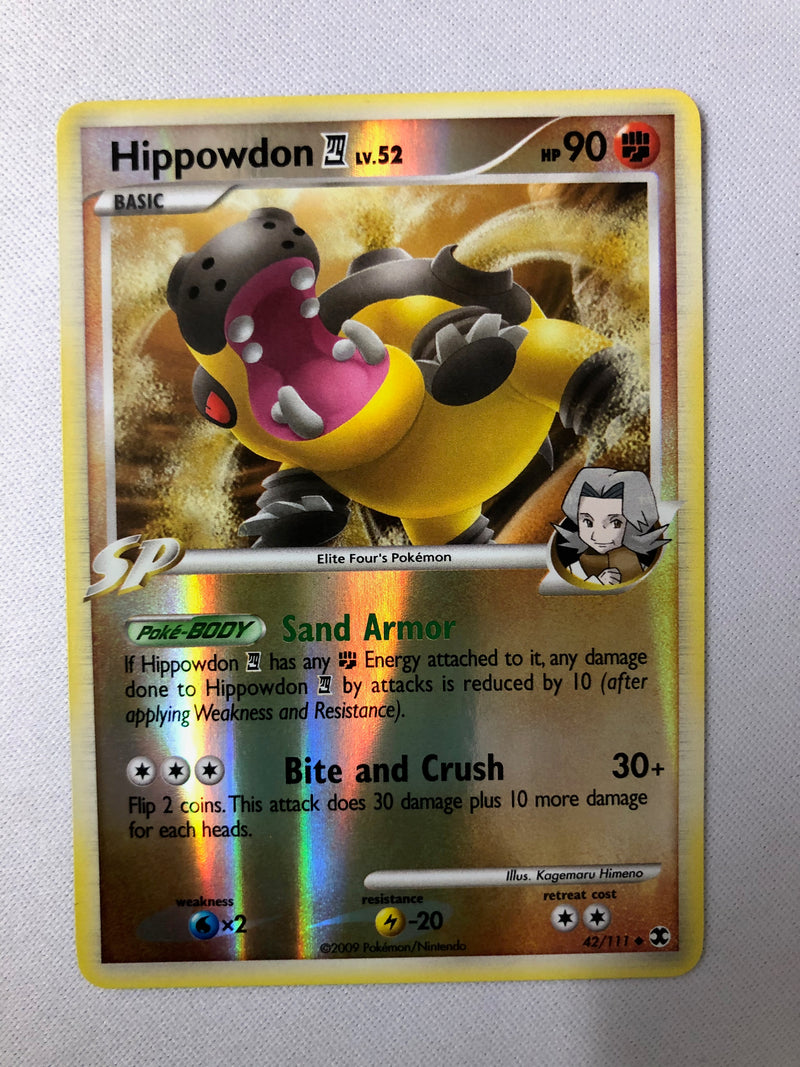 Hippowdon LV.52 42/111 Rising Rivals Reverse Holo Rare Pokmon Card NM Hippowdon LV.52 42/111 Rising Rivals Reverse Holo Rare Pokmon Card NM