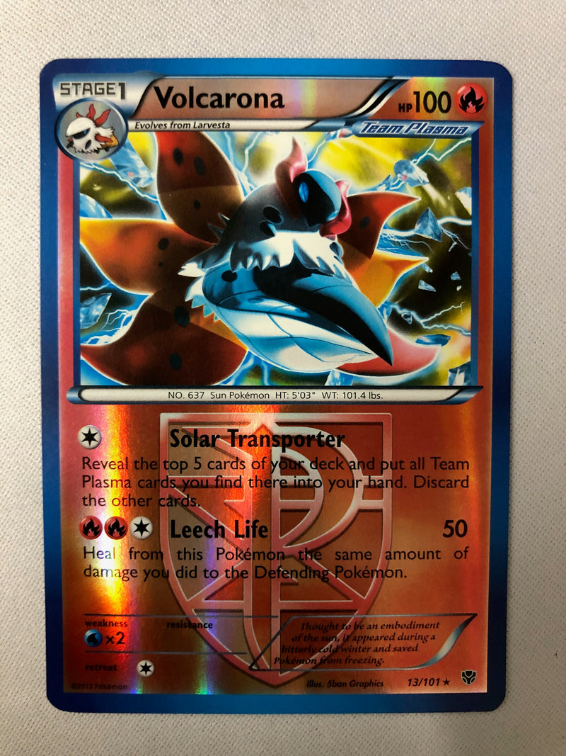 Volcarona 13/101 Plasma Blast Reverse Holo Rare Pokemon Card NM