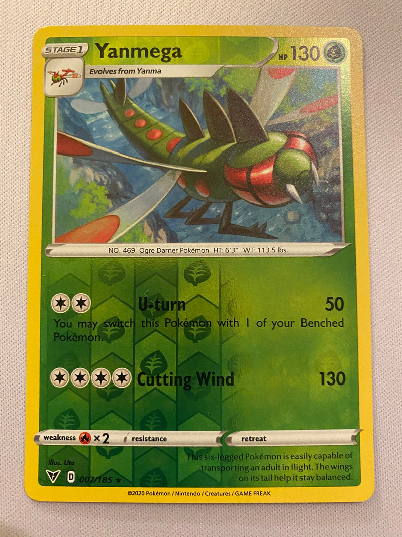 Yanmega 007/185  Reverse Holo Vivid Voltage Pokemon Card Near Mint