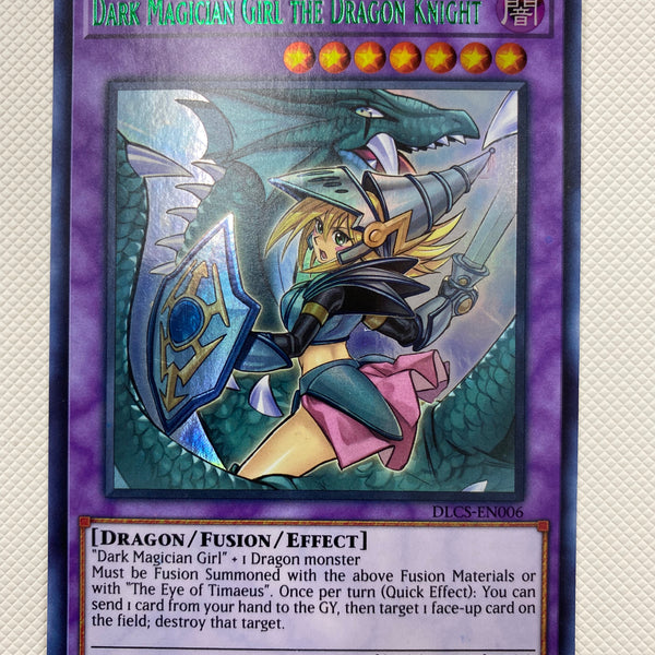 dark knight yugioh card Yugioh Dark Magician Girl the Dragon Knight (Green) DLCS-EN006 Ultra N