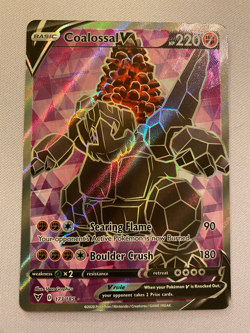 Coalossal V 173/185 Vivid Voltage Pokemon Card Near Mint Coalossal V 173/185 Vivid Voltage Pokemon Card Near Mint