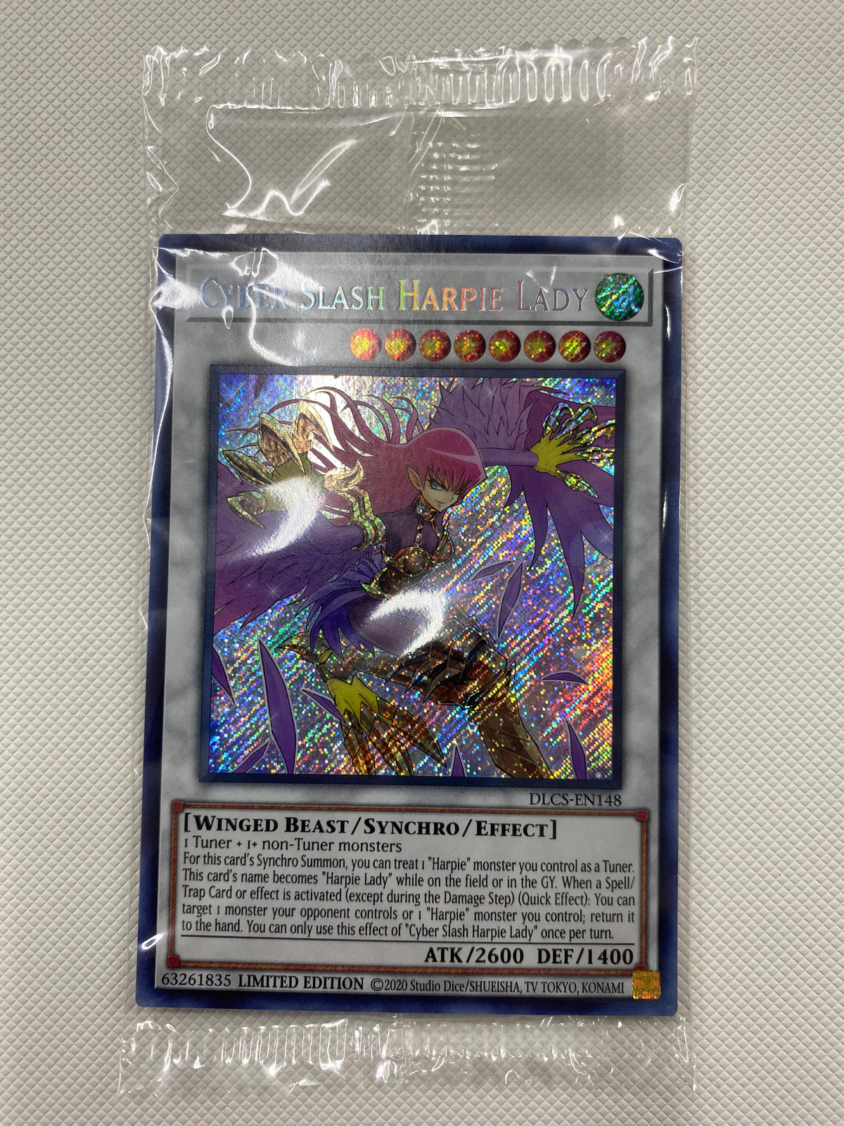 yugioh card harpie lady Cyber Slash DLCS-EN148 Secret Rare Limited Edition Colour:Rikuto If this card you feraligatr Pokemon Sun and Moon