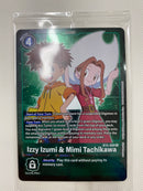 Digimon  Izzy Izumi &amp; Mimi Tachikawa BT5-089 Box Topper  Near Mint