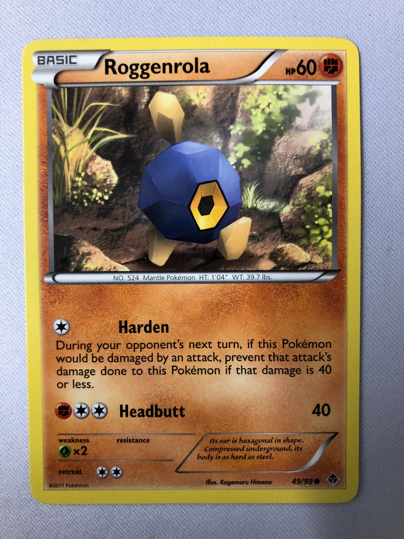 Roggenrola 49/98 Emerging Powers Non Holo Common Pokemon Card NM