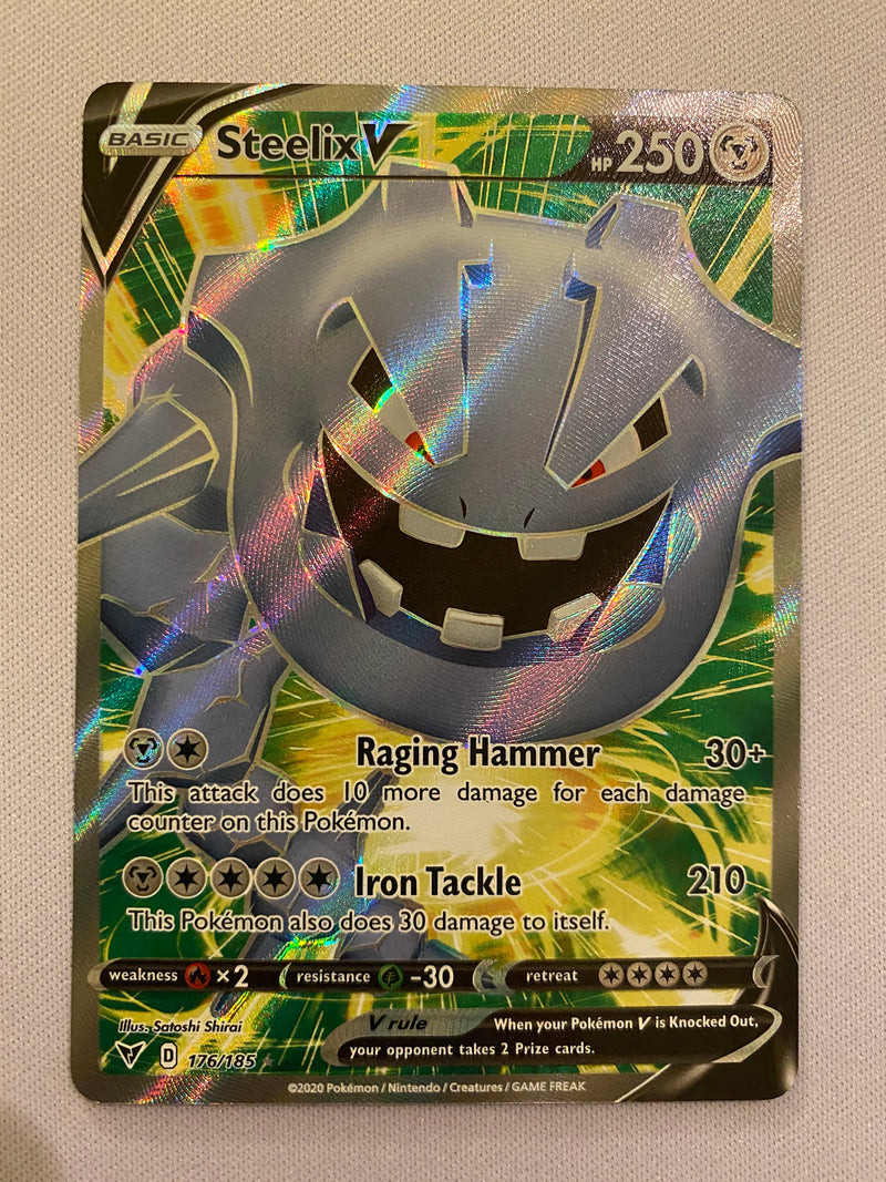Steelix V 176/185 Vivid Voltage Rare Pokemon Card Near Mint