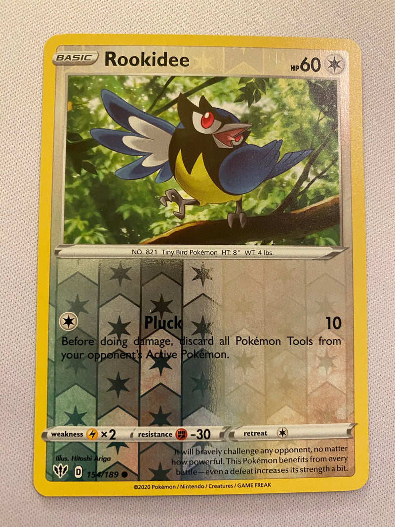 Rookidee 154/189 Darkness Ablaze Reverse Holo Pokemon Card Near Mint Rookidee 154/189 Darkness Ablaze Reverse Holo Pokemon Card Near Mint