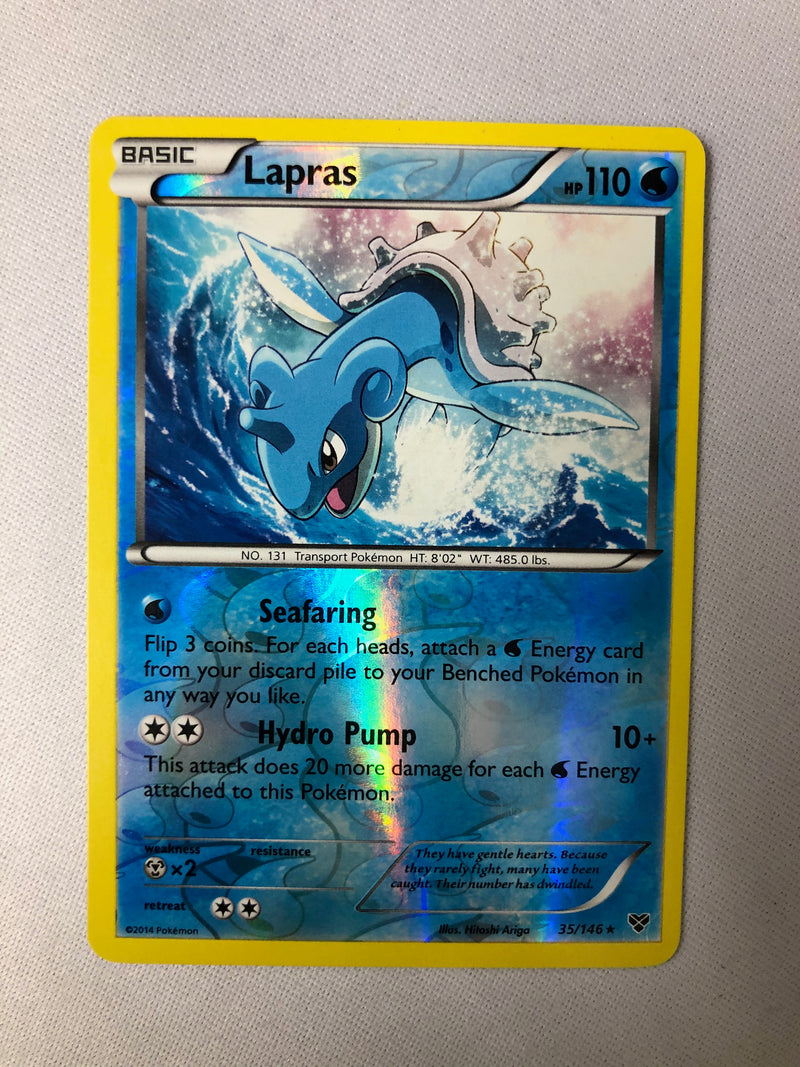 Lapras 35/146 XY Base Set Reverse Holo Rare Pokemon Card NM