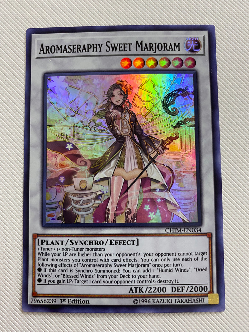 Yugioh Aromaseraphy Sweet Marjoram CHIM-EN034 Super Rare 1st Edition NM