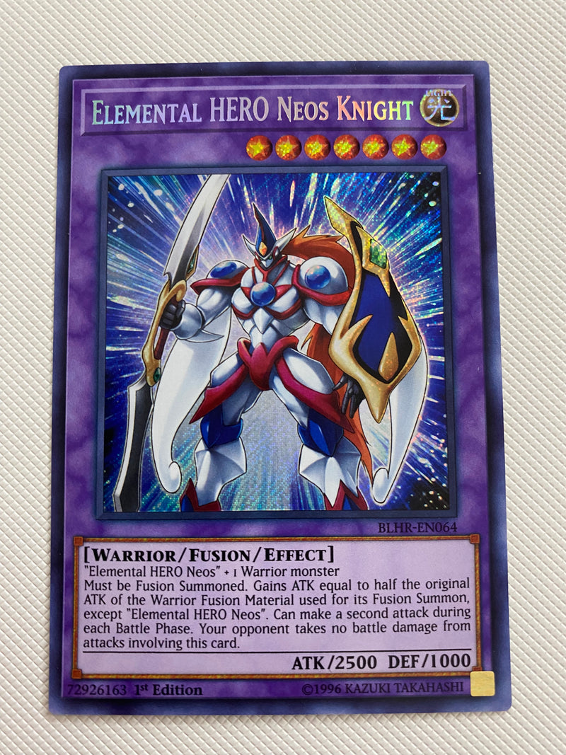 Yugioh Elemental Hero Neos knight BLHR-EN064 Secret 1st Edition Near Mint