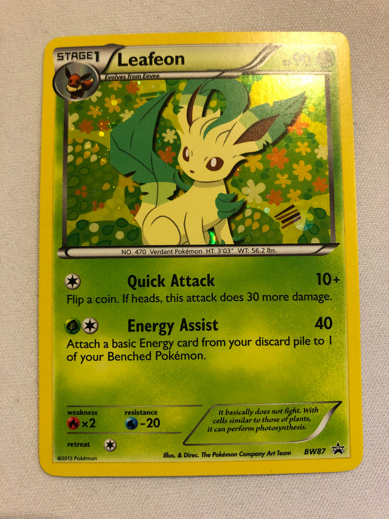 Leafeon BW87 Black & White Black Star Promo Holo Rare Pokemon Card Lightly Played