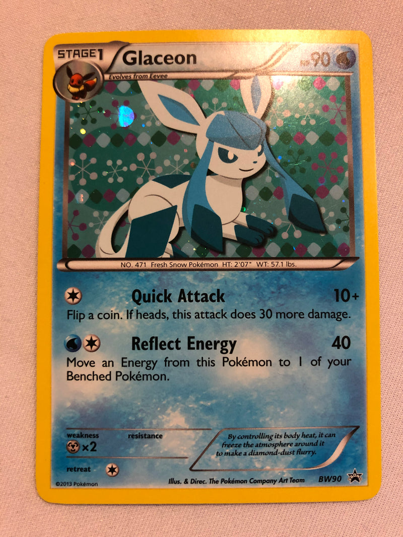 Glaceon BW90 Holo Rare Black Star Promo Pokemon Card Lightly Played