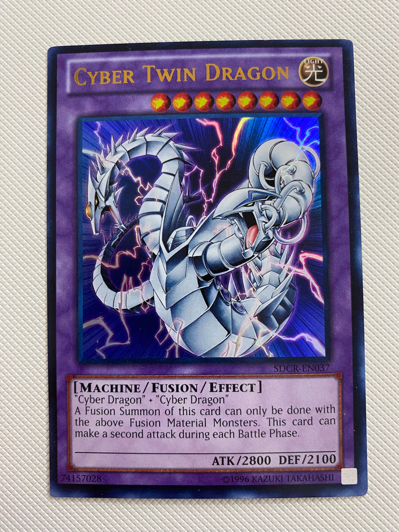 Yugioh  Cyber Twin Dragon SDCR-EN037 Unlimited Edition Ultra Rare Near Mint