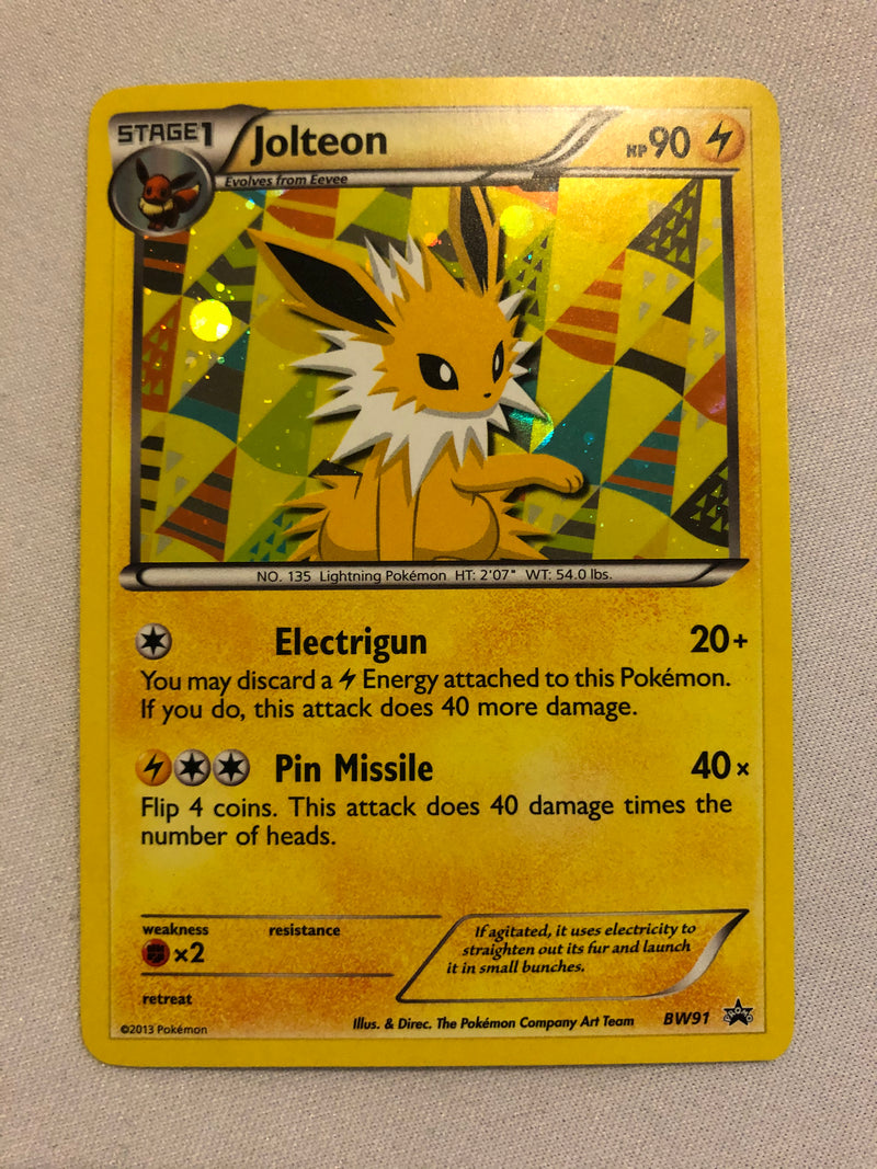 Jolteon BW91 Black Star Promo Holo Ultra Rare Pokemon Card Lightly Played