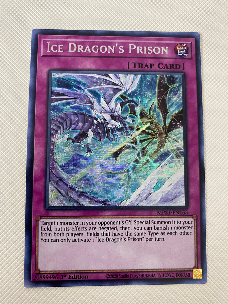 Yugioh Ice Dragon's Prison  MP21-EN155 1st Edition Prismatic Secret Rare Near Mint
