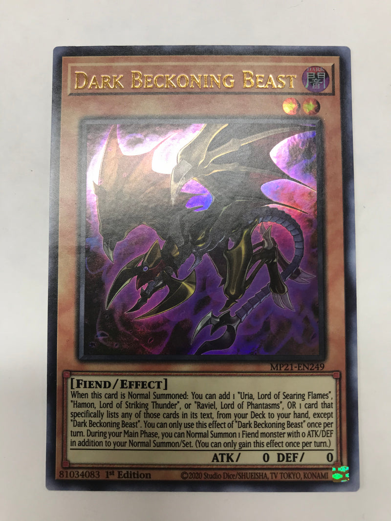 Yugioh Dark Beckoning Beast MP21-EN249 Ultra Rare Near Mint