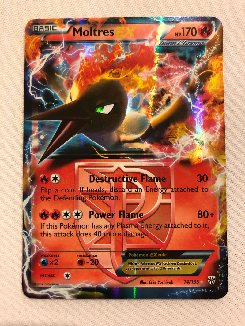 Moltres EX 14/135 Holo Ultra Rare B&W Plasma Storm Pokemon Card Near M Moltres EX 14/135 Holo Ultra Rare B&W Plasma Storm Pokemon Card Near M