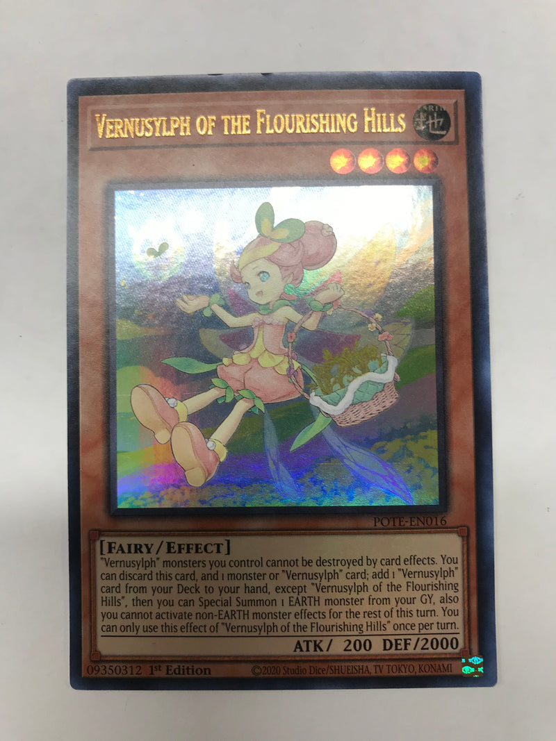yugioh vernusylph cards Yugioh Vernusylph Of The Flourishing Hills POTE-EN016 Ultra Rare Near