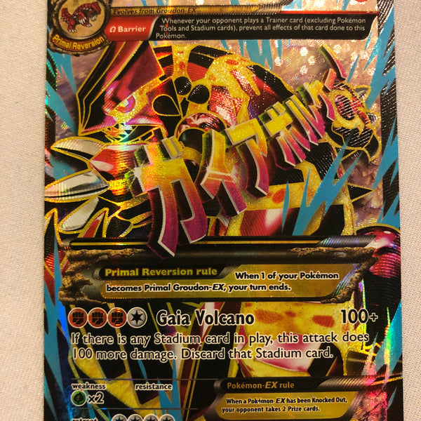 Mega Primal Groudon EX 151/160 Full Art Primal Clash Holo Rare Pokemon