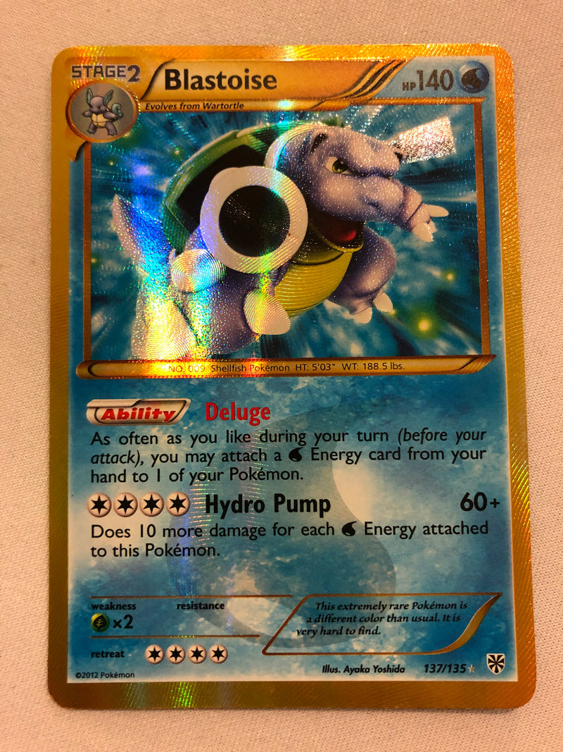 Blastoise 137/135 Plasma Storm Holo Secret Rare Pokemon Card Near Mint