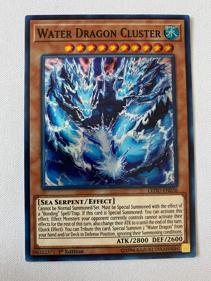 Yugioh Water Dragon Cluster LEDU-EN036 1st Edition Super Rare Near Min Yugioh Water Dragon Cluster LEDU-EN036 1st Edition Super Rare Near Min