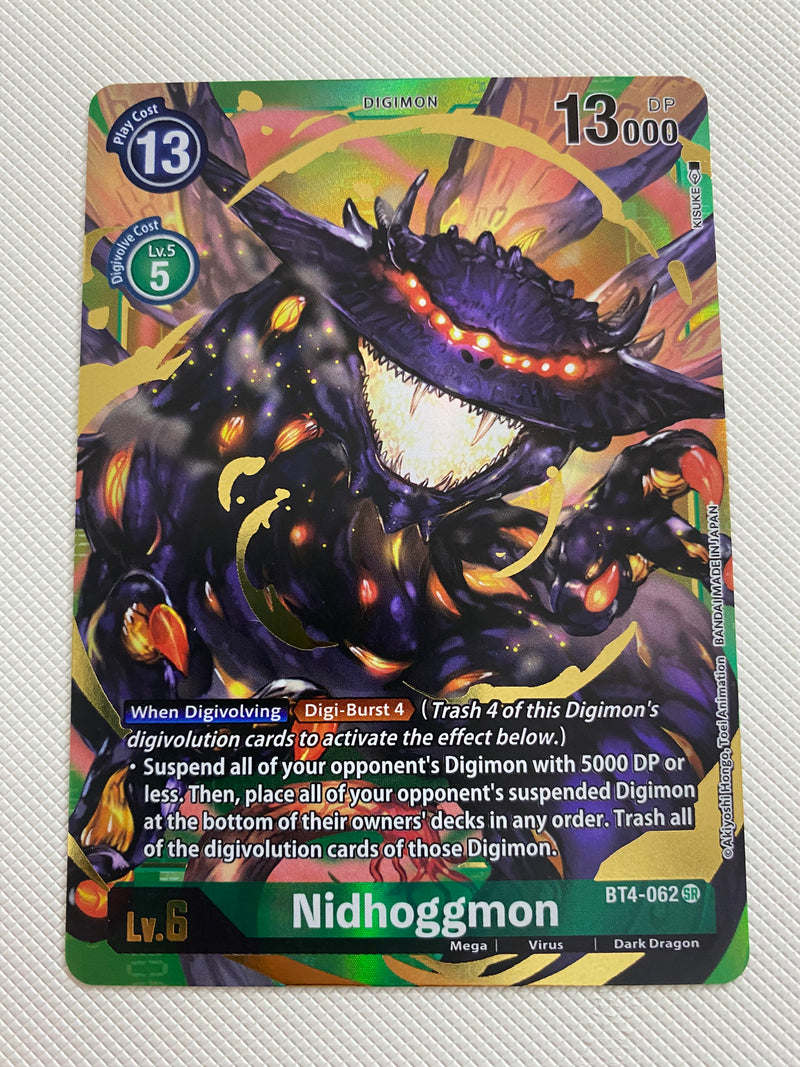 Digimon TCG Nidhoggmon BT4-062 Holo Near Mint