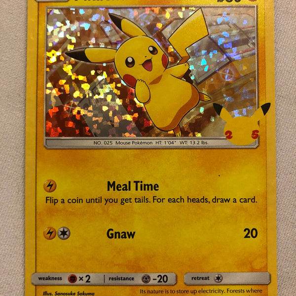mcdonalds holographic pikachu card 25/25 Pokemon TCG 25 Anniversery Holo Pokemon M YU-GI-OH DUEL LINKS *NEW Size:1