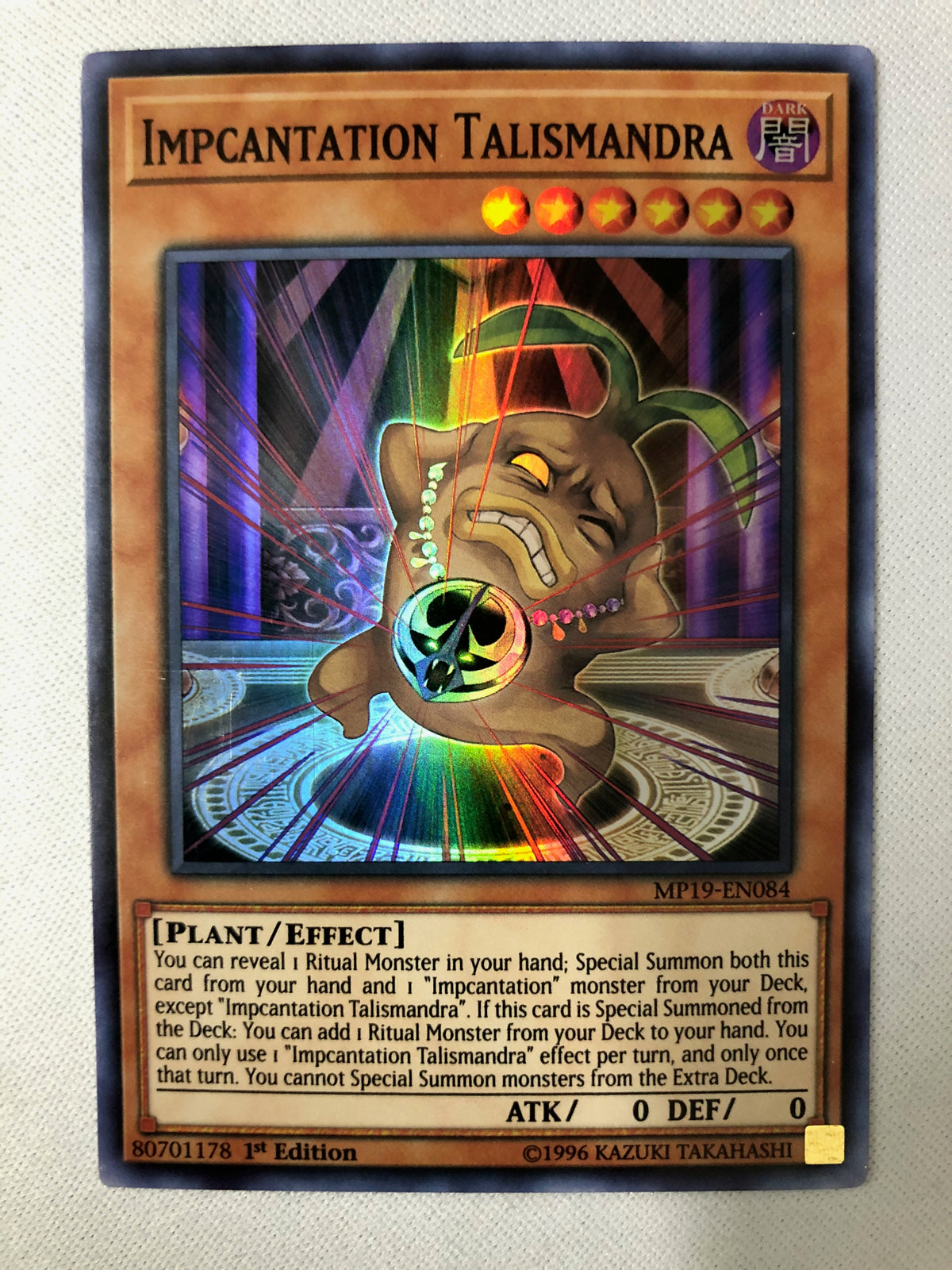 Yugioh Impcantation Talismandra MP19-EN084 Super Rare 1st Edition NM