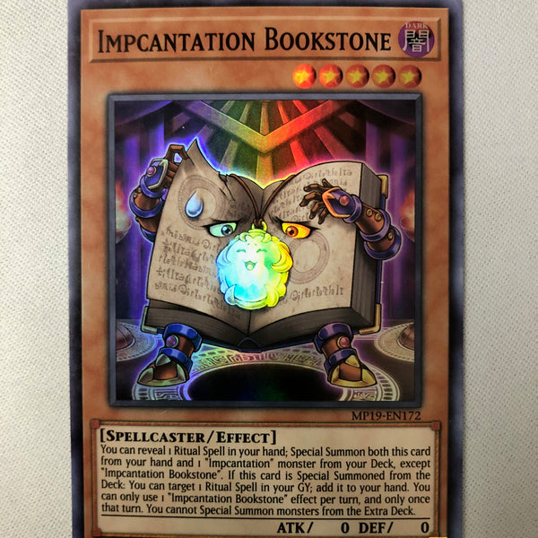 Yugioh Impcantation Bookstone MP19-EN172 Super Rare 1st Edition NM
