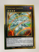 Yugioh Evolzar Laggia  MGED-EN028 Gold Rare 1st Edition Near Mint