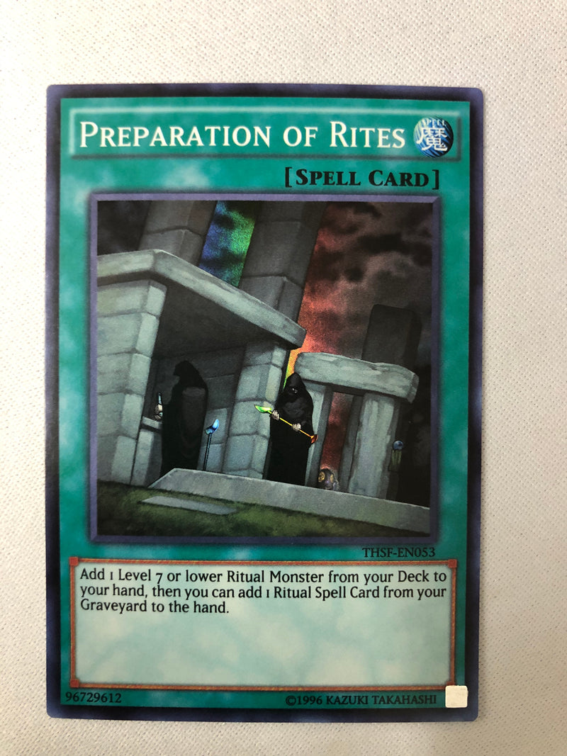 Yugioh Preparation of Rites THSF-EN053 Super Rare Unlimited Edition NM
