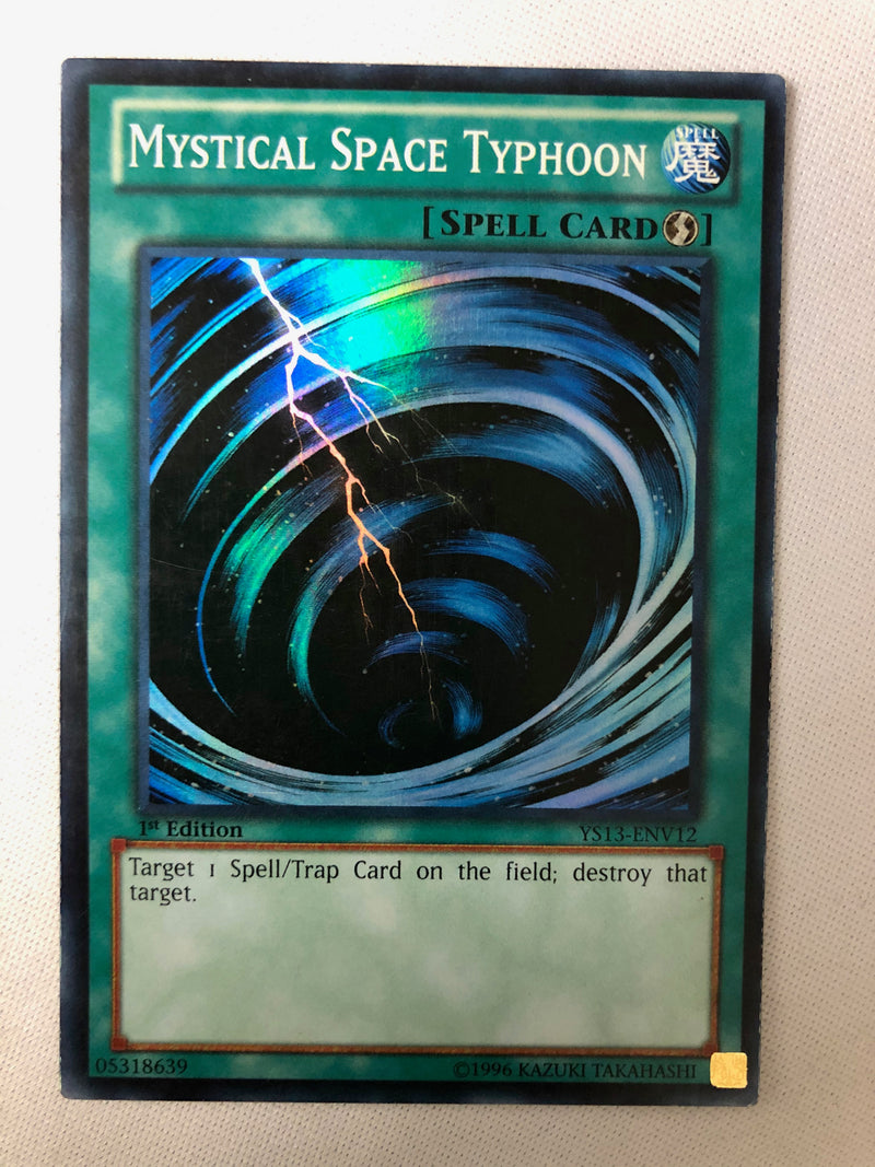 Yugioh Mystical Space Typhoon YS13-ENV12 Super Rare 1st Edition Near Mint