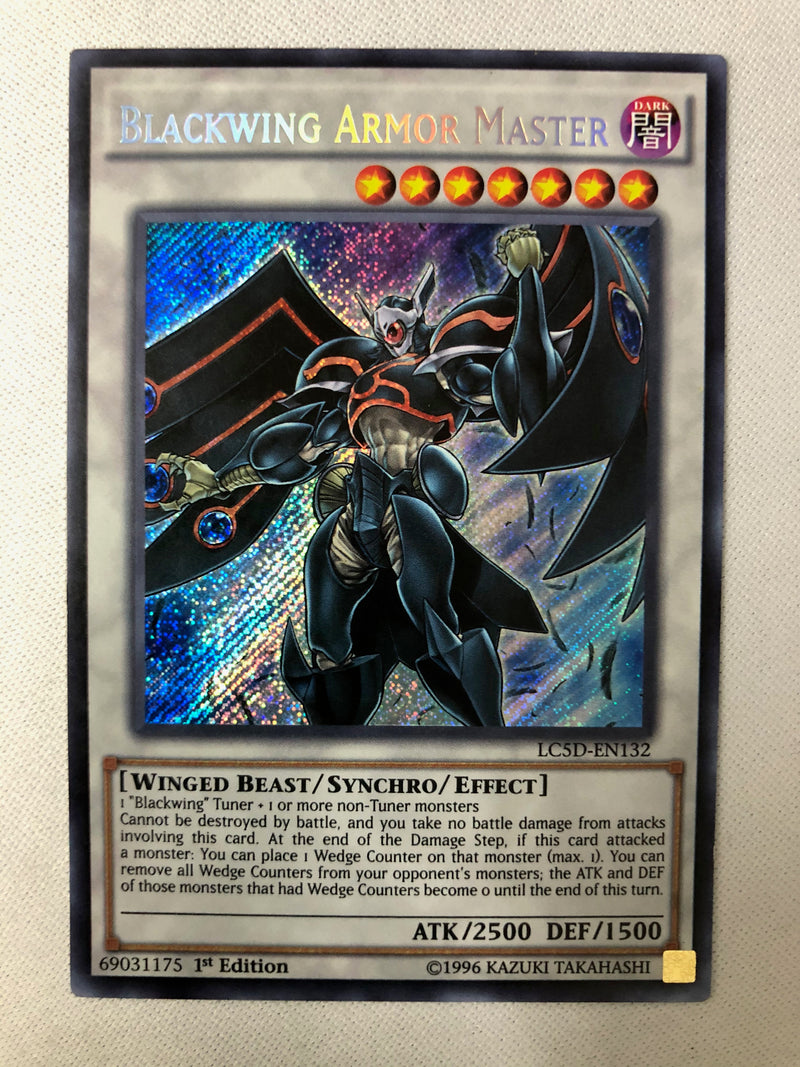 Yugioh Blackwing Armor Master LC5D-EN132 Secret Rare 1st Edition Near Mint